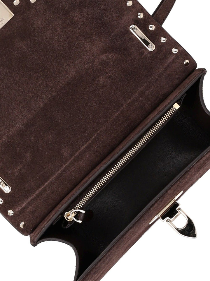 Valentino Garavani Small Rockstud Bag Crossbody Bags - Brown | 84b48e215698e3e4a731eba996d14cadb1329849
