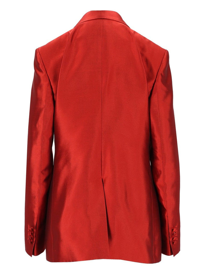 Dolce & Gabbana Double-Breasted Mikado Jacket Jackets - Red | 6cf6622a5c535015e1853c2a534278e625384ff7