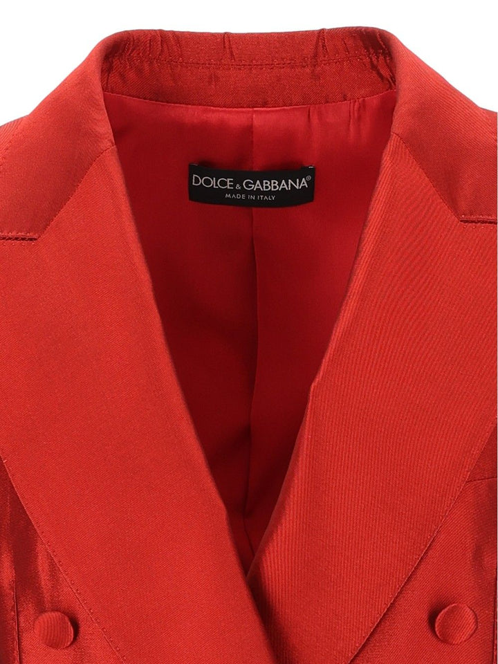 Dolce & Gabbana Double-Breasted Mikado Jacket Jackets - Red | 62300b8926713a100c1f1c0423f53d25217b8226