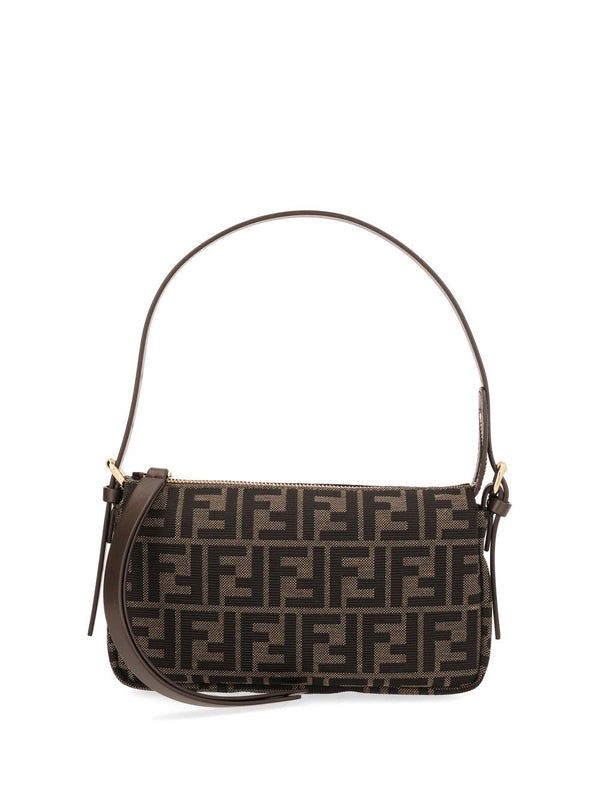 Zip Top Small Shoulder Bags Brown