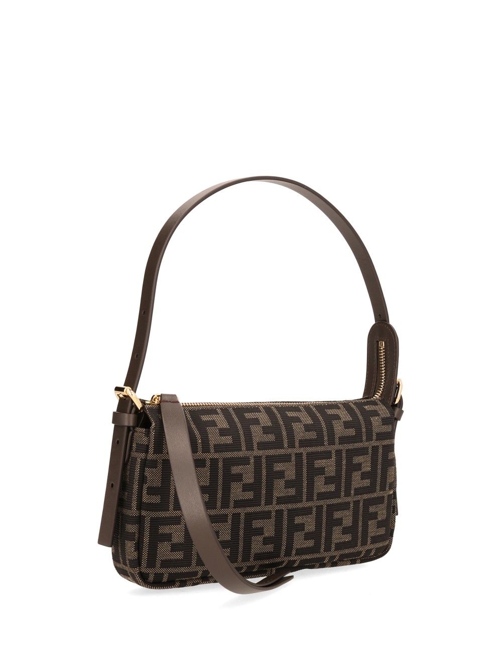 Fendi Zip Top Small Shoulder Bags - Brown | 1de569dedcdac40fde6c9e546e3275399035e1bf