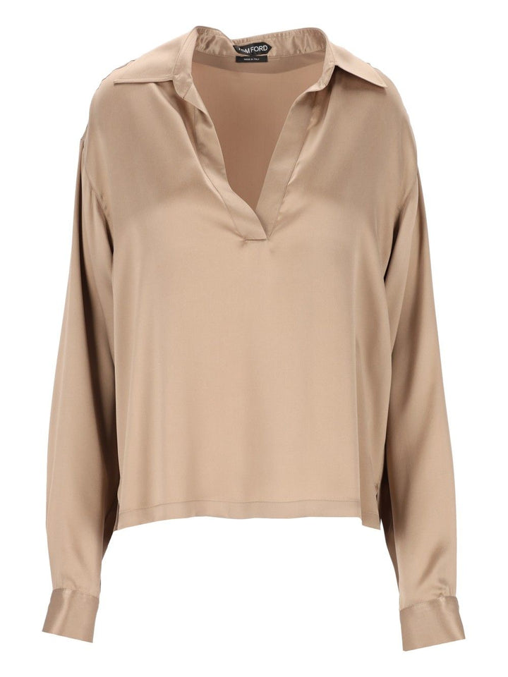 Tom Ford Soft Polo Shirt Shirts - Beige | 6936342e914a4eba8bb40700d43e1987b2eed057