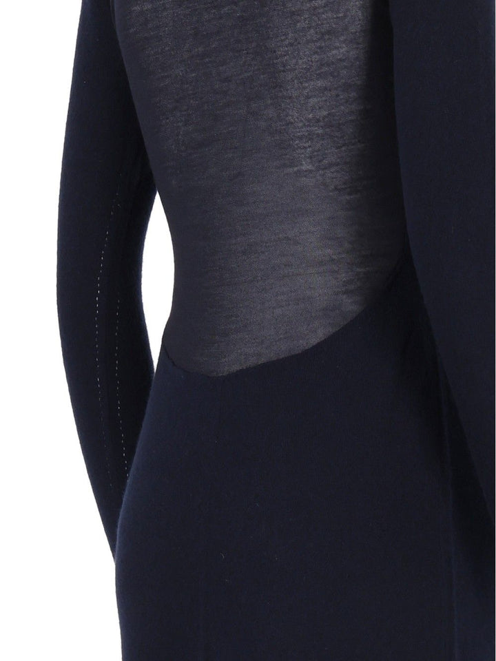 Tom Ford Featherweight Cashmere Silk And Mid Gauge Cotton Cashmere Multigauge Long Crewneck Dress Dresses - Blue | 4560dced0e84ecc78621fa21668641ca68c5bc19