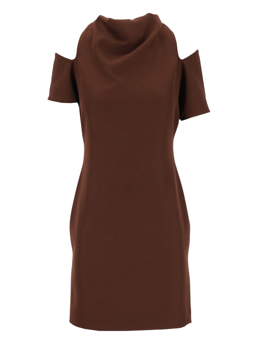 Federica Tosi Abito Corto Cut Off Cady Dresses - Brown | 2861f98a2cb3632e68fdb1d5607061d09c97782b
