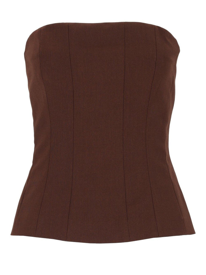 Federica Tosi Bustier Top Tops - Brown | b6f46df4b13a90f1c652ac0edd289ed13d5f3132