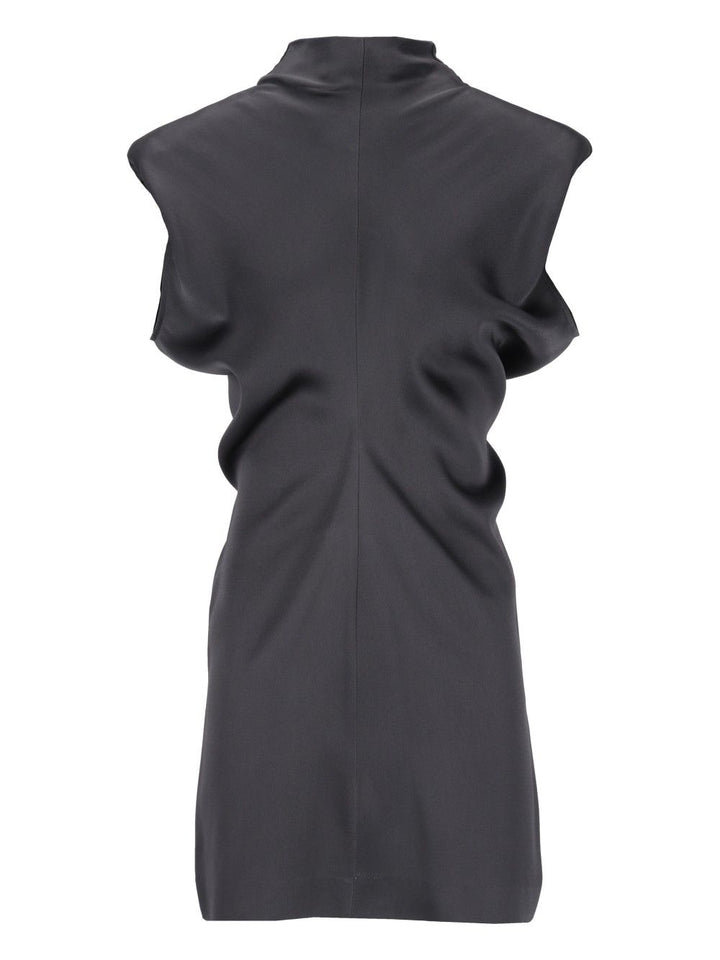 Federica Tosi Abito Corto Smanicato In Raso Unito Dresses - Grey | 0683cf4b6a144198e998f91f32ad800e14cc3e54