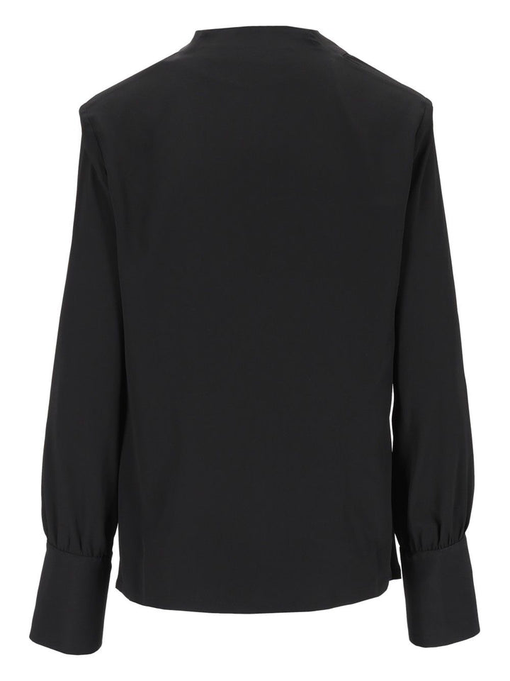 Federica Tosi Blusa Scollatura Morbida E Profonda  Misto Seta Tops - Black | fd11d9bb1e5dc8d28a1a5dbac1b3e82de84a4a0d