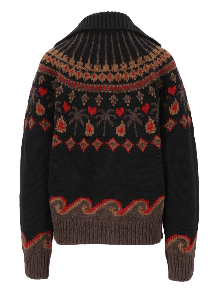 Alanui Sweet Winter Cardigan Knitwear - Black | 92b07d9a1ef9d598376c18f47cd5f380aa65f144