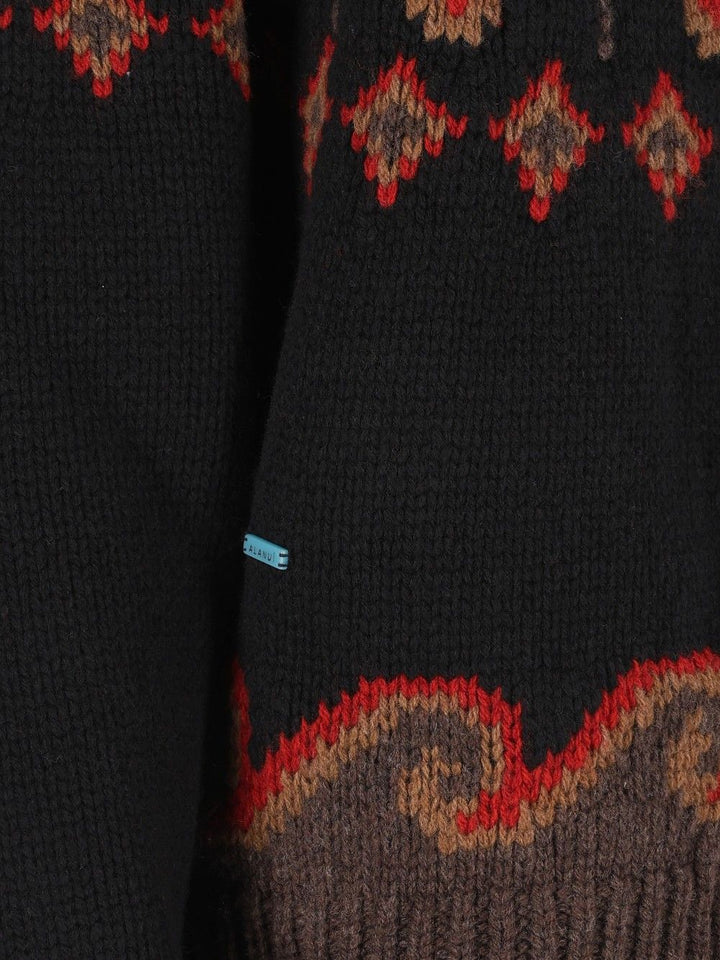 Alanui Sweet Winter Cardigan Knitwear - Black | 4f533686a576f7690ff5a816d55e557821986058