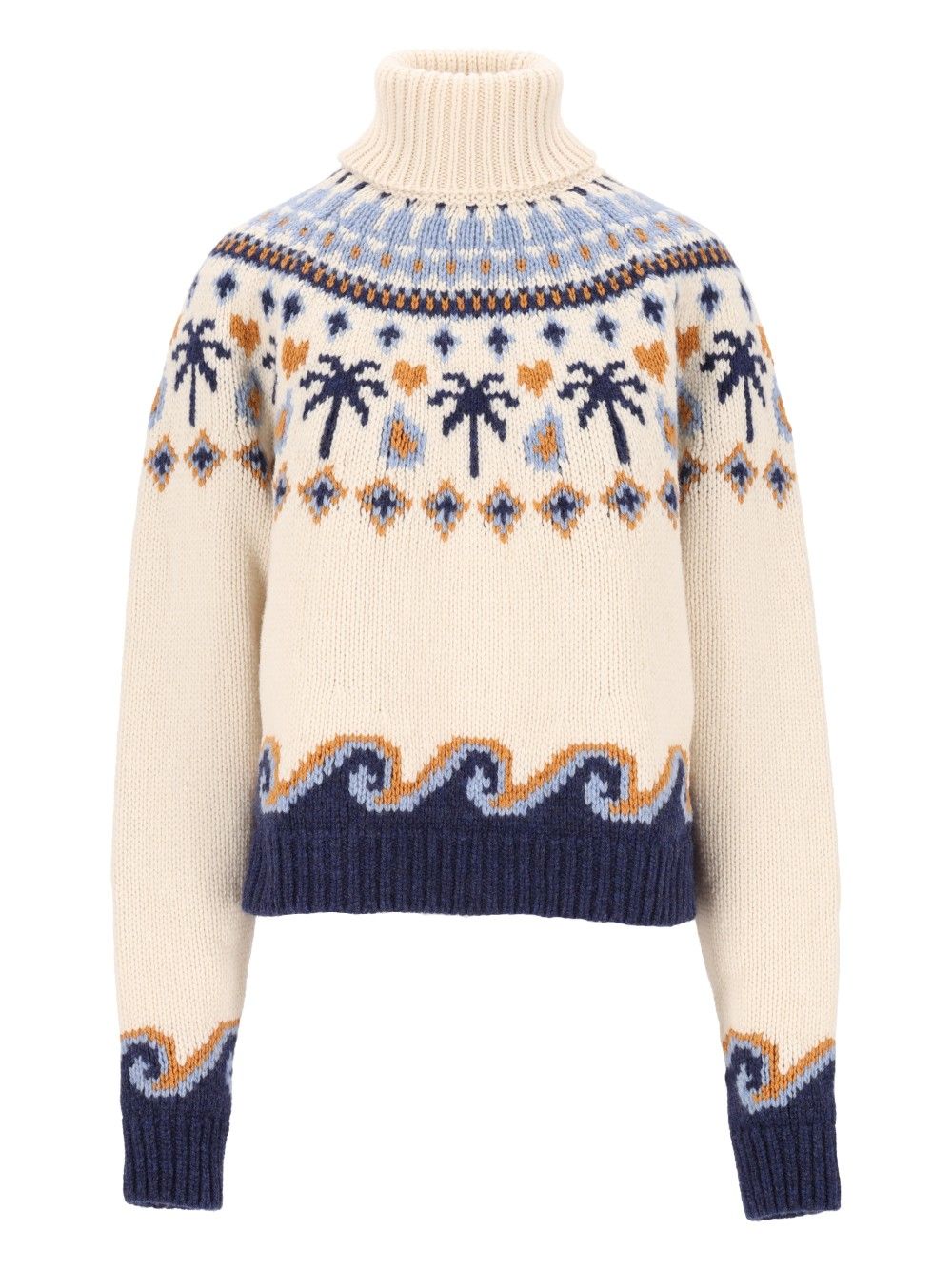 Alanui Sweet Winter Turtleneck Knitwear - White | d3381cb3f5363b2ac3bfa10bf2f01352b30dc629