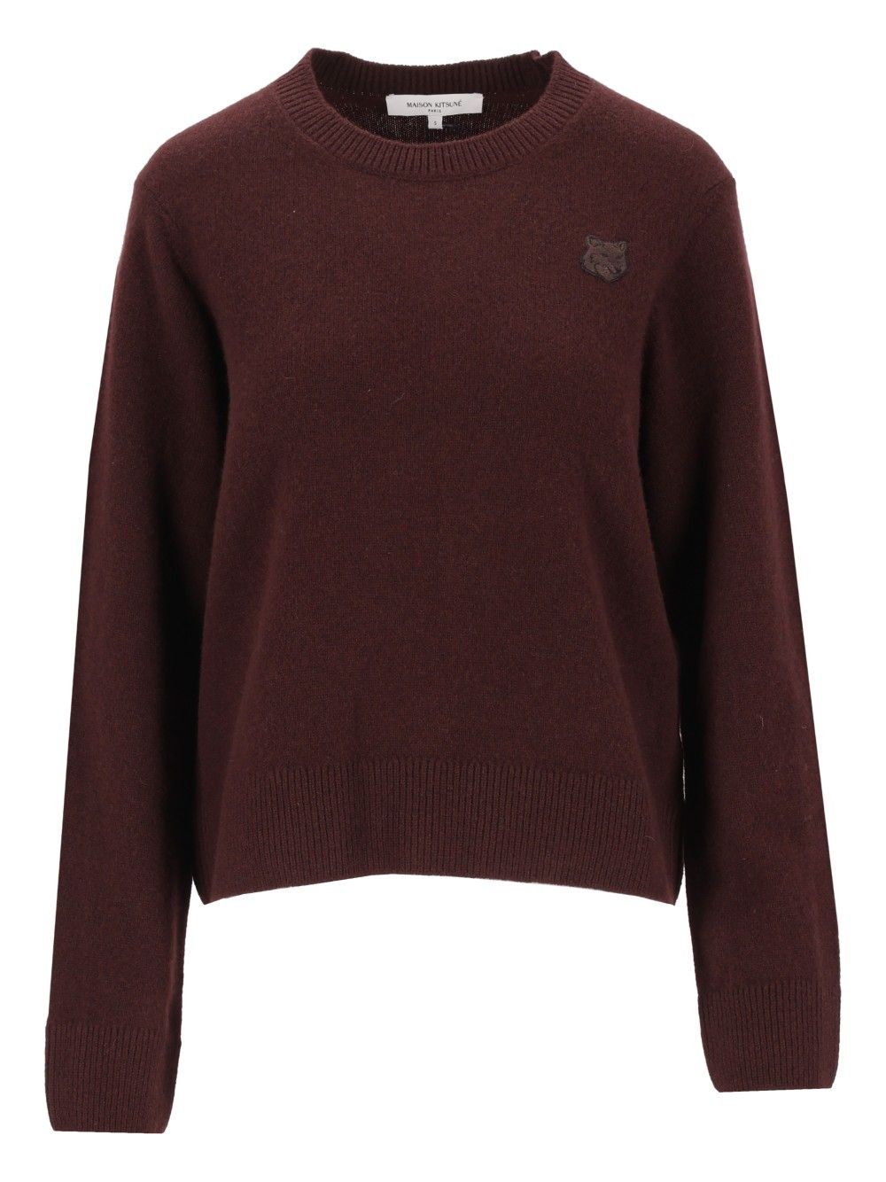 Maison KitsunÉ Fox Head Lambswool Comfort Jumper Knitwear - Brown | 5f4e6df393a7bd4768f77e3165da958e119e9ced