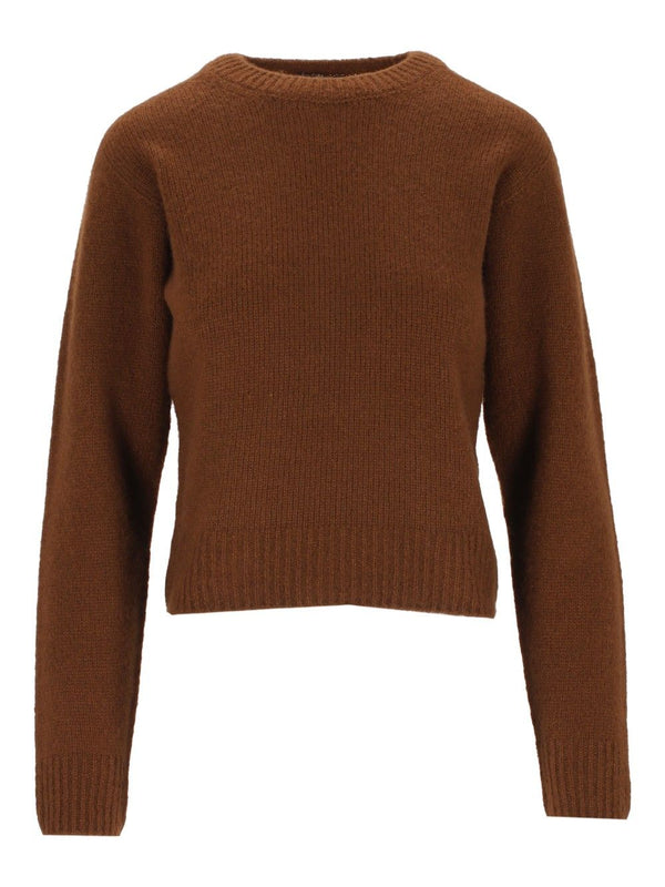 Seamless Ultrasoft Cashmere Silk - 5gg Classic Crewneck Knitwear Brown