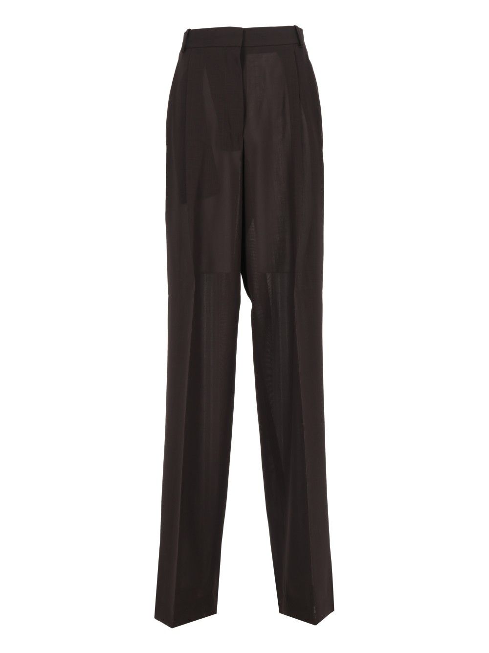 Tom Ford Light Virgin Wool Tailored Wide Leg Pleated Straight Pants Trousers - Brown | e4faaa57816bc1d68704eea2384695e0265da5f0