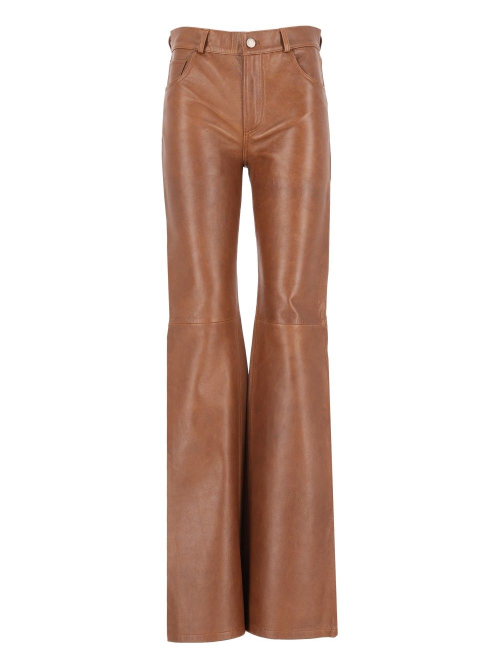 Haikure Flora Silky Leather Trousers - Brown | 166522cd815965a526dde0cd2cb9d39a1ff94f6b