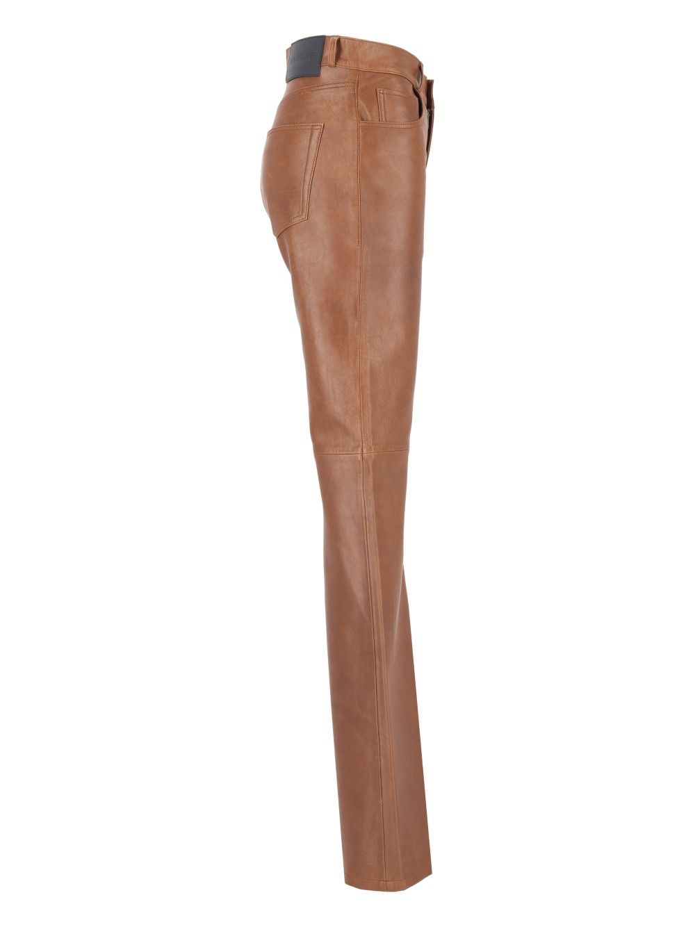 Haikure Flora Silky Leather Trousers - Brown | f34c77387e8f957af45451d69ccf88b469153c8b