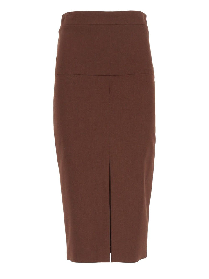 Federica Tosi Gonna Longuette Frescolana Skirts - Brown | 520d51a1116b29d25d96462ad78965ed38c212a6