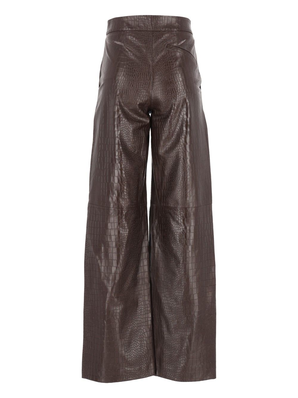 Federica Tosi Pantalone 100% Pelle Stampa Cocco Trousers - Brown | d749bbf712175b9be4aa0245d16a4b94804f955b