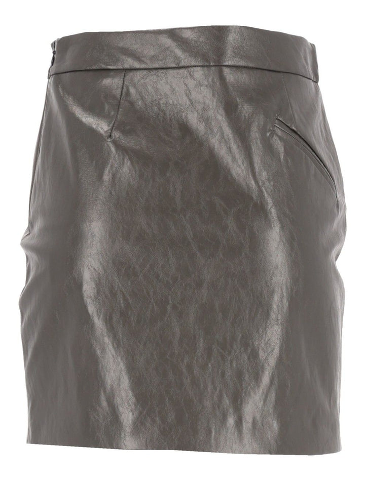 Federica Tosi Minigonna Asimmetrica Pelle Metallo Skirts - Grey | d92c5e74ae05c836d110593d0c255ec58936dbb7