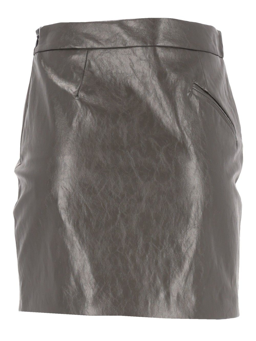 Federica Tosi Asymmetrical Mini Skirt With Metal Leather Skirts - Grey | 9d1bbabaacd80bb6dbca20ef36b5c0e8f19bddca