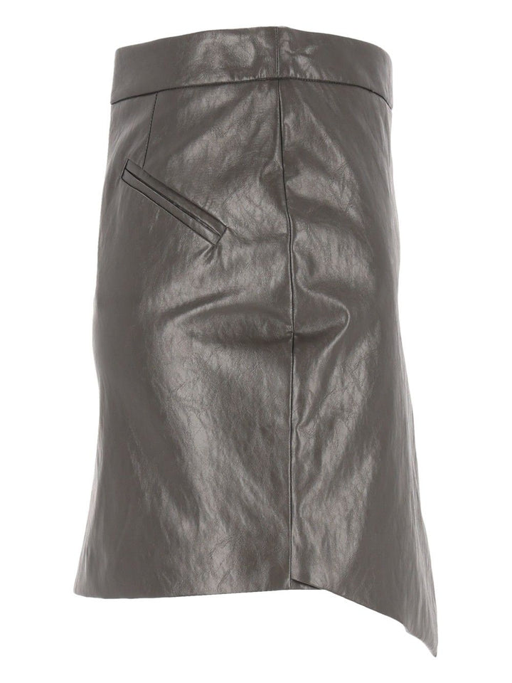 Federica Tosi Minigonna Asimmetrica Pelle Metallo Skirts - Grey | a3052c1a2f95fa863827bc68f58ba79456f80406