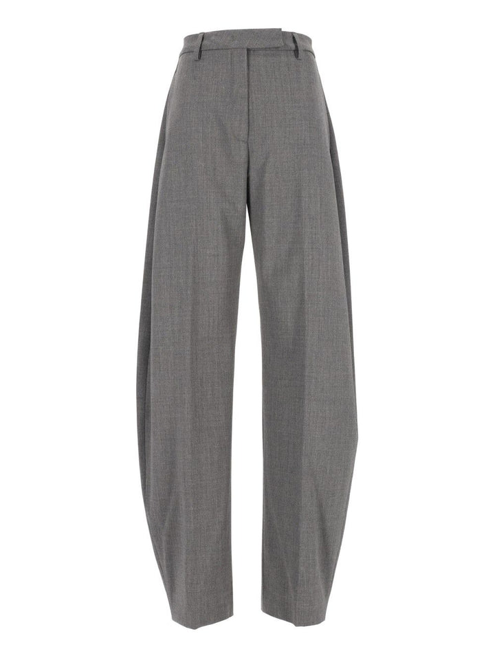 Thelatest E-Dina 3122 W0206 Misto Lana Trousers - Grey | 1b4952ebf322a4d3b0b91709a5c53edb0681f6fa