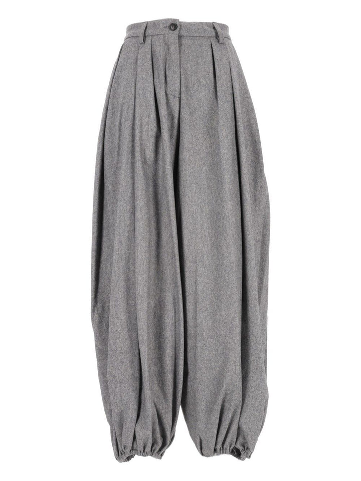 Thelatest E-Dilan 3126 W0234 Flanella Misto Lana Trousers - Grey | b95705864d47f11f339dbe893c9e9176cb90ce91
