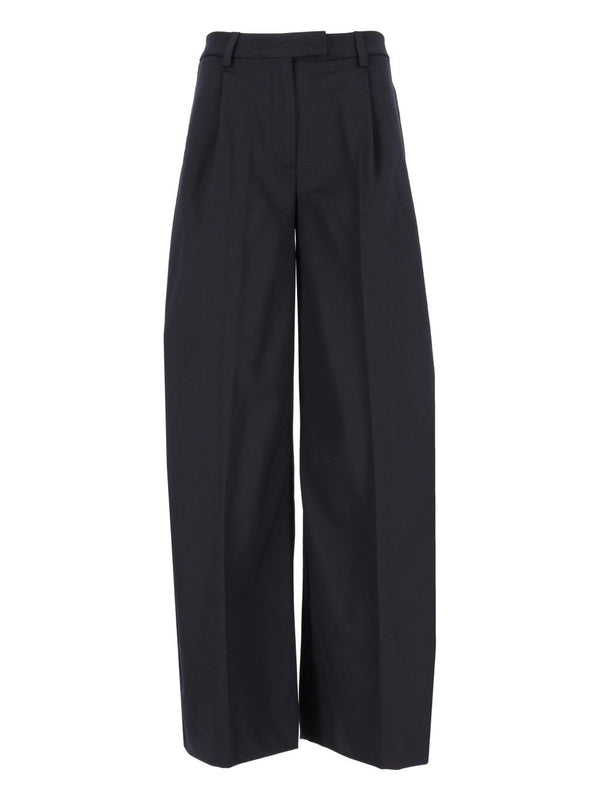 E-Deva 3118 W0206 Misto Lana Trousers Blue