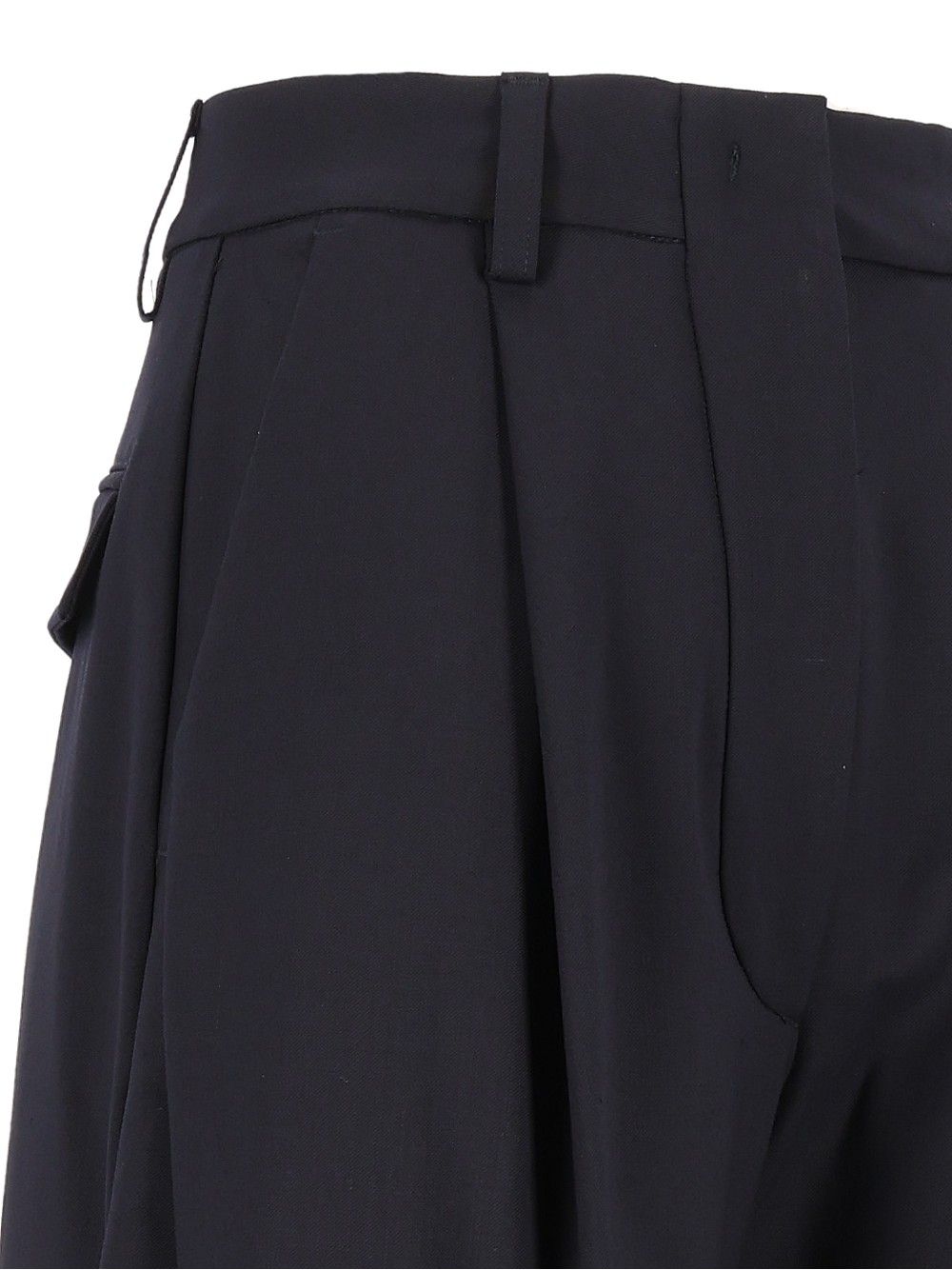 Thelatest E-Billie 3111 W0206 Misto Lana Trousers - Blue | 386319f7ad5868c91624fbbe5216f64b046fd95f