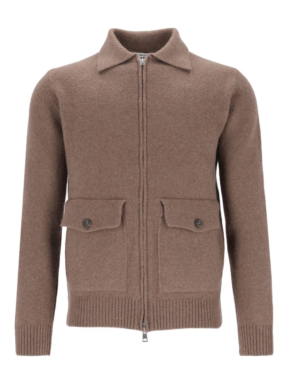 Al Duca D'Aosta Cardigan Zip 2 Tasche 93 Lana 6 Pa 1 Elastan Knitwear - Brown | 3d4254fded2dc5130807956ee063b9c2b6bcf0b8