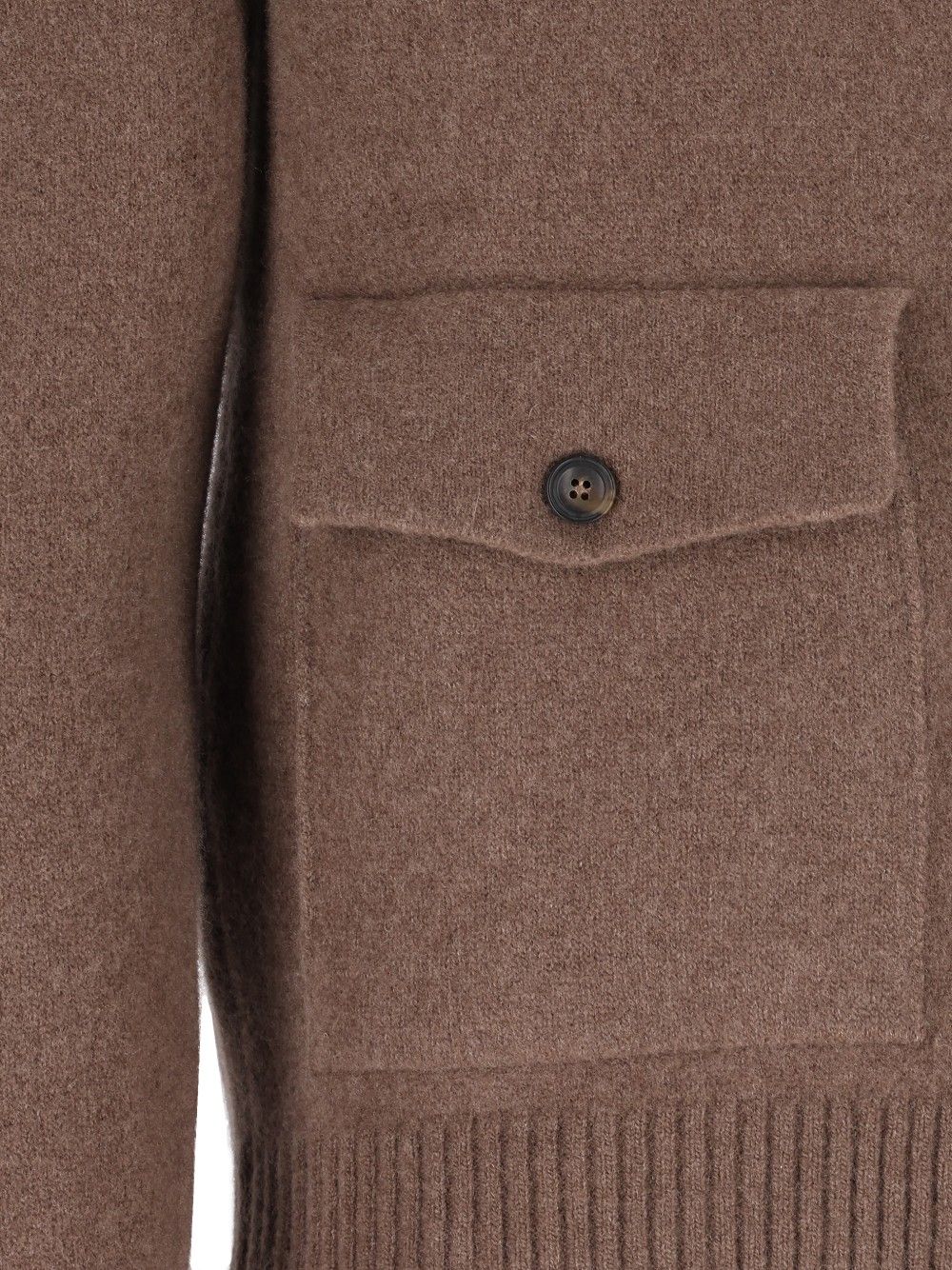 Al Duca D'Aosta Cardigan Zip 2 Tasche 93 Lana 6 Pa 1 Elastan Knitwear - Brown | 57faf568ab3bf8275da676cec36c1716dae8ba2d
