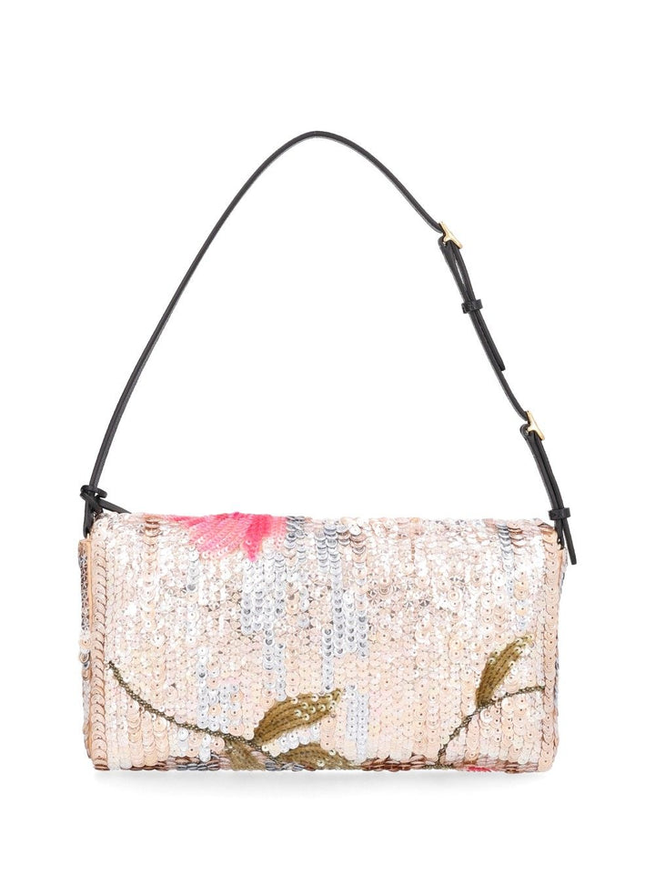 Valentino Garavani Devain Small Shoulder Bag Ric.Sequins Tulip/Vit.Soft Grain L./L.Go Shoulder Bags - Multicolor | fb59358d9d816e81691dc4bd3ffd78d9e439b6ac