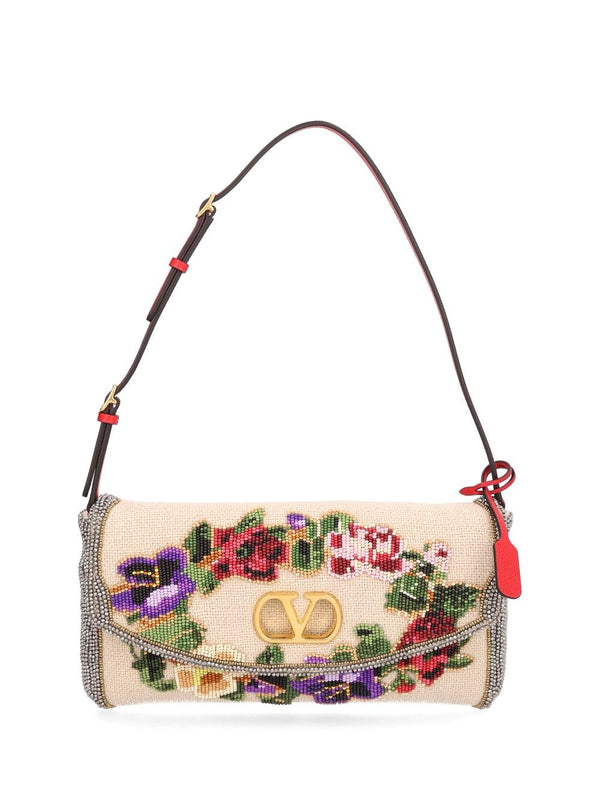 Devain Small Shoulder Bag Ric.Garland Beads/Vit.Soft Grain L./A.Br Shoulder Bags Multicolor