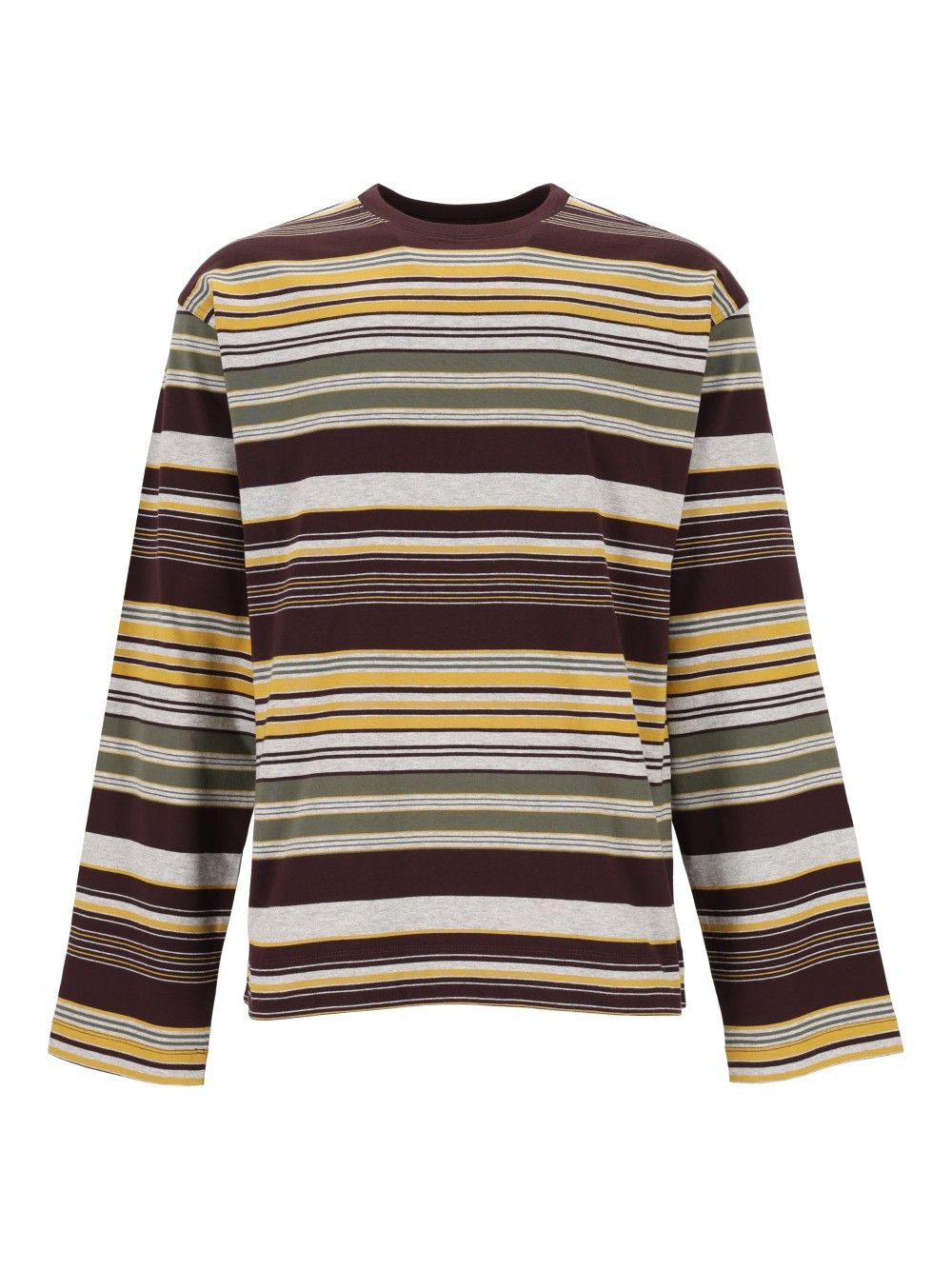 Dries Van Noten Printed Stripes  L/S T-Shirt - Bordeaux | 21dc69da627eb204b1f958591d8f7ebb3b7f55bd