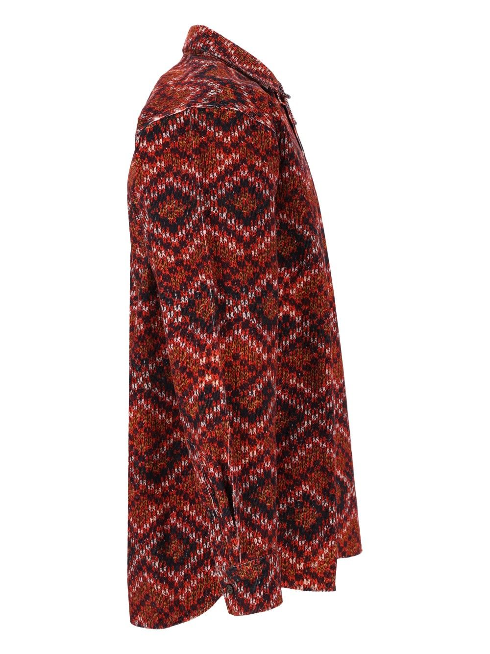 Dries Van Noten Printed Velvet Shirt Shirts - Red | 92a066aba499db7d2c479f747a39ab2eb87d092a