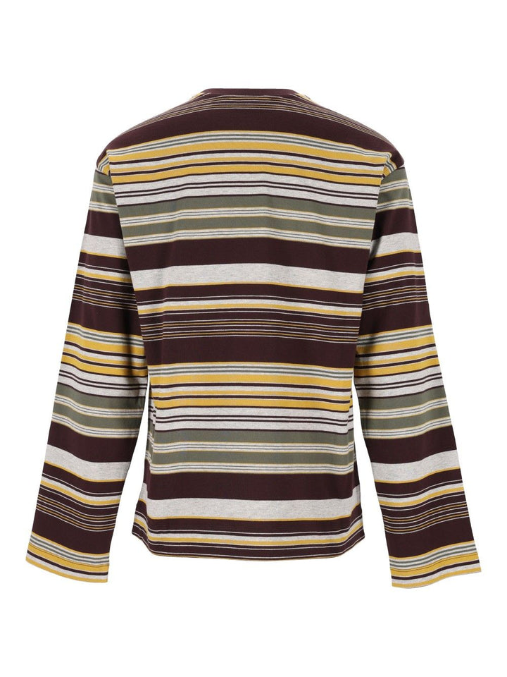 Dries Van Noten Printed Stripes  L/S T-Shirt - Bordeaux | efb7f9600f327d316d1c346d5dfc0c9a83afaa08