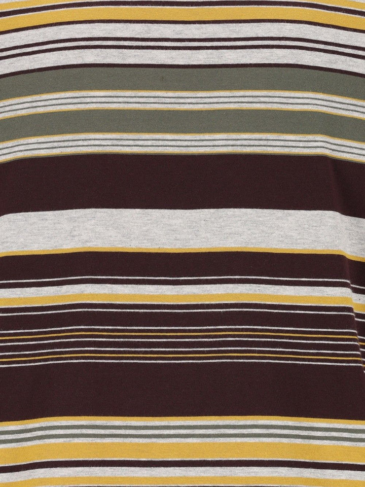 Dries Van Noten Printed Stripes  L/S T-Shirt - Bordeaux | 8624d76f3ddc79e2bd97a585e6e7d9af76eb8c75