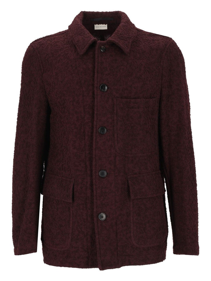 Dries Van Noten “Braxton” Jacket Jackets - Bordeaux | c1b94ebc71c4c057dc95d95cf56951d4904338e6