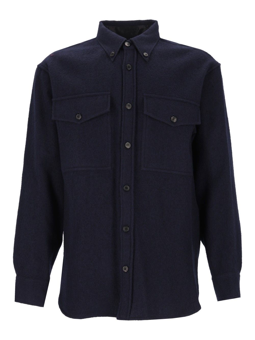 Dries Van Noten Wool Shirt Jacket Shirts - Blue | 310e41c02b0f43185af1e0bf00528a0fd89c7964