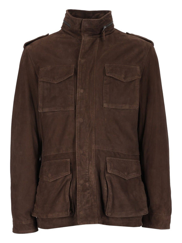 Field Jkt 100 Suede Interno 100 Lana Jackets Brown