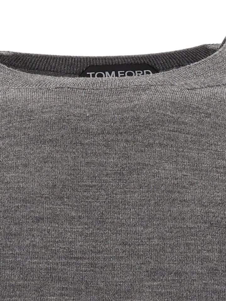 Tom Ford Crew Neck Sweater Knitwear - Grey | fc70cb6a4e5db0846cfbda8811c9f2fb99f01935
