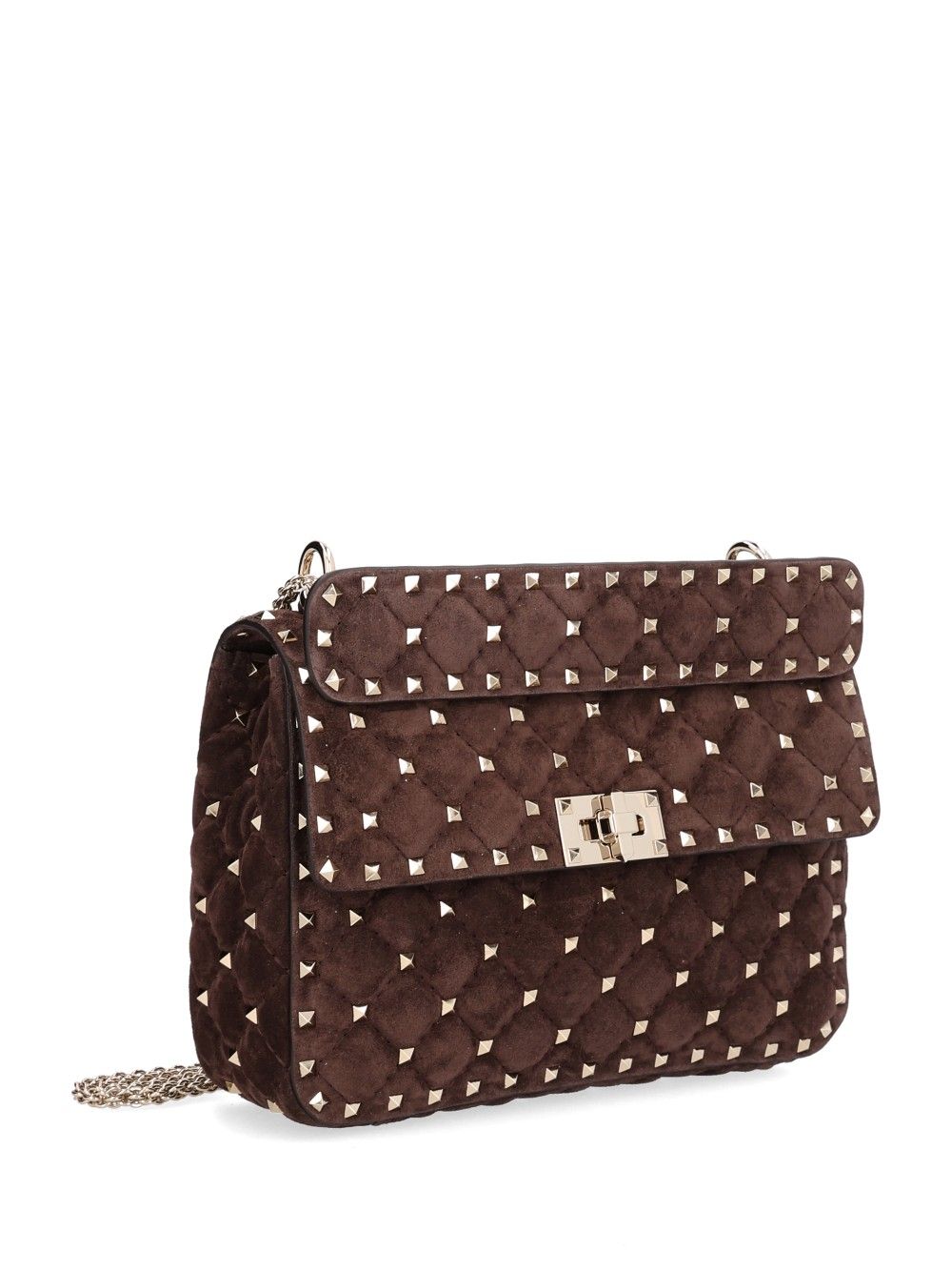 Valentino Garavani Rockstud Spike Shoulder Bags - Brown | eb728a4e9541e2102cf8c1610a6abb367430091c