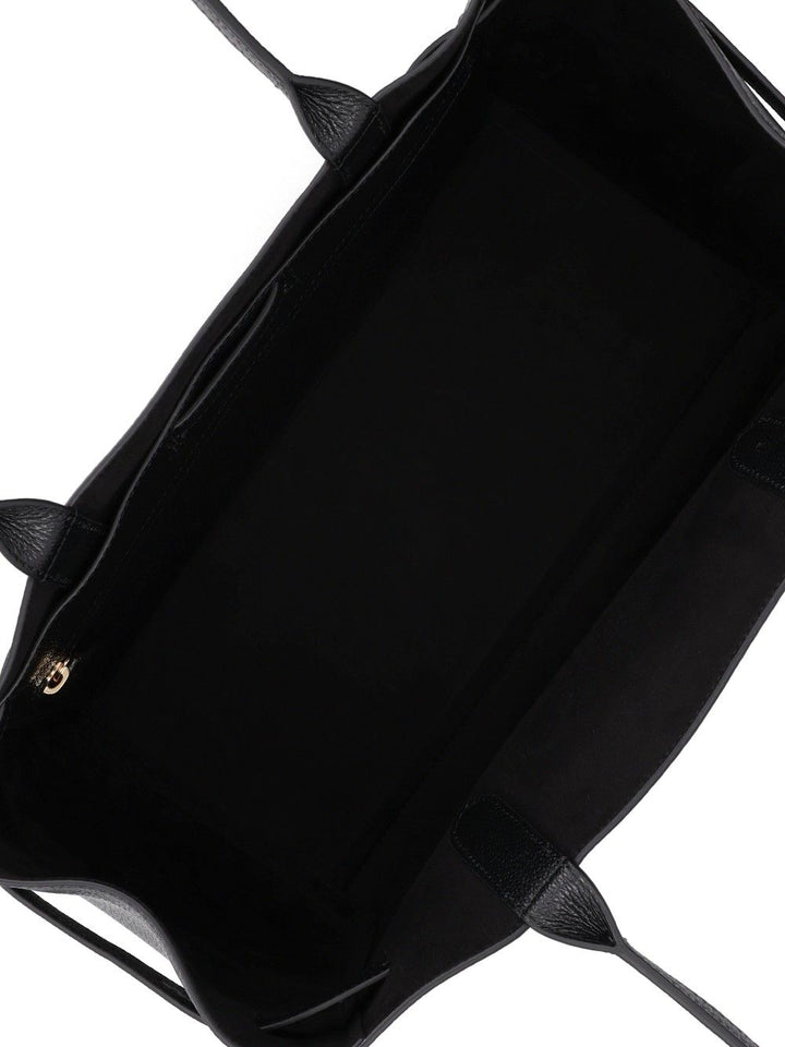 Tom Ford Grain Leather Medium Tote Shoulder Bags - Black | 796d8084e86d733fe4a479800c7d5fc086b41541