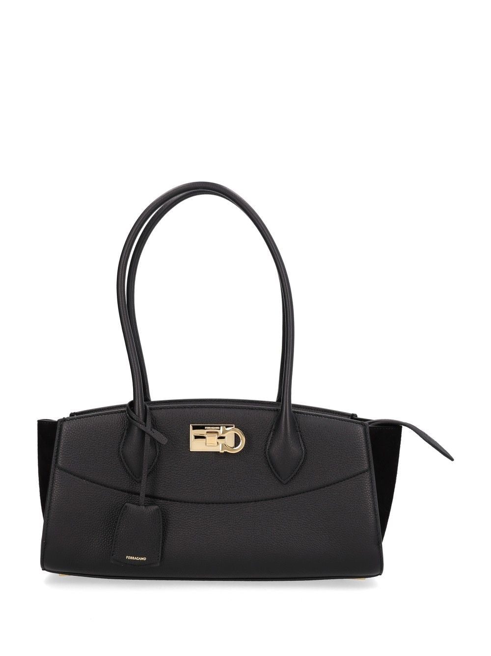 Ferragamo East West Shoulder Bags - Black | fb7ee0e284ee39fa80e11f465a917480260055f5