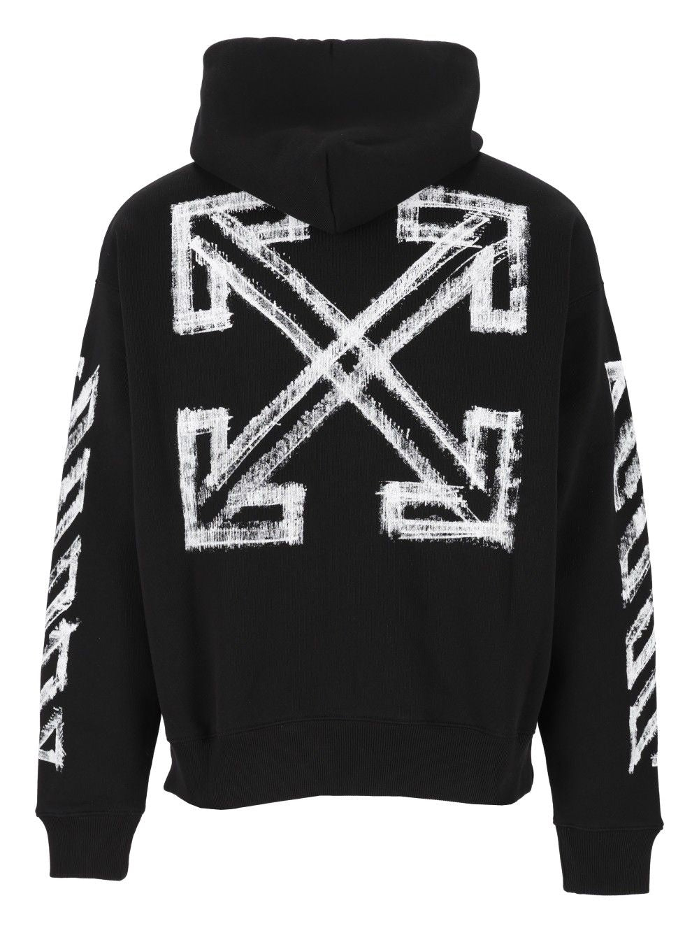 Off-White Motion Arrow Skate Hoodie Sweatshirts - Black | 9c90950229e03e6992f621ad166ff72f0f808446