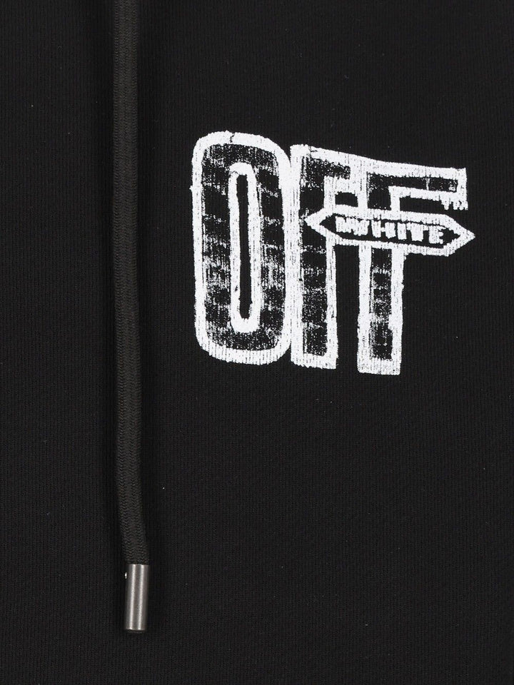 Off-White Motion Arrow Skate Hoodie Sweatshirts - Black | 7884552b2737538bc50e5ddb8a45900bab57f9bb
