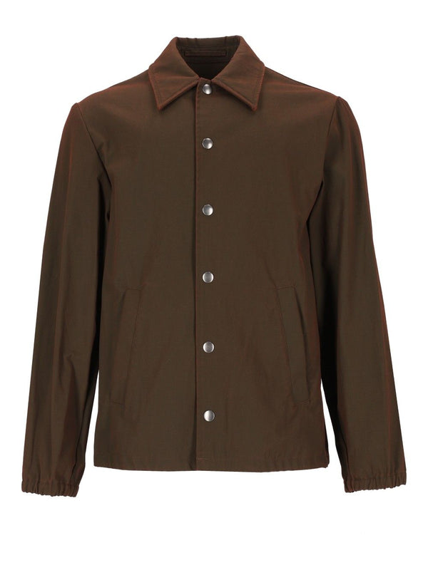 Vorries Coated Short Colour Cotton Jacket Shirts Brown