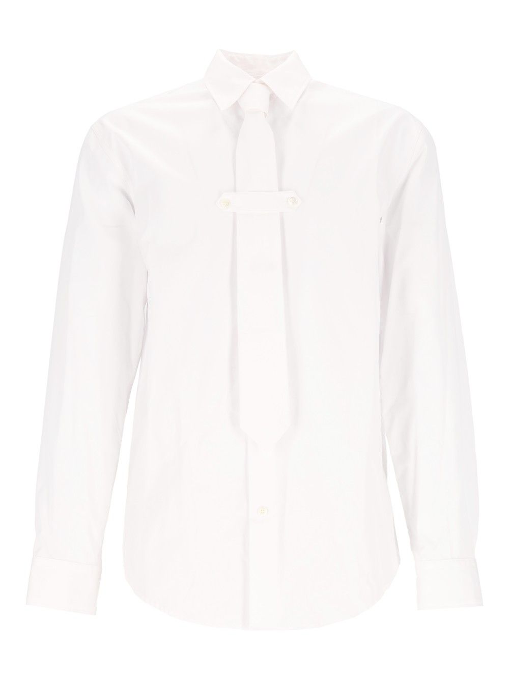 Dries Van Noten Poplin Shirt With Tie Shirts - White | 8b1edc79a55494e673203fe68dc6f383f5039cbd