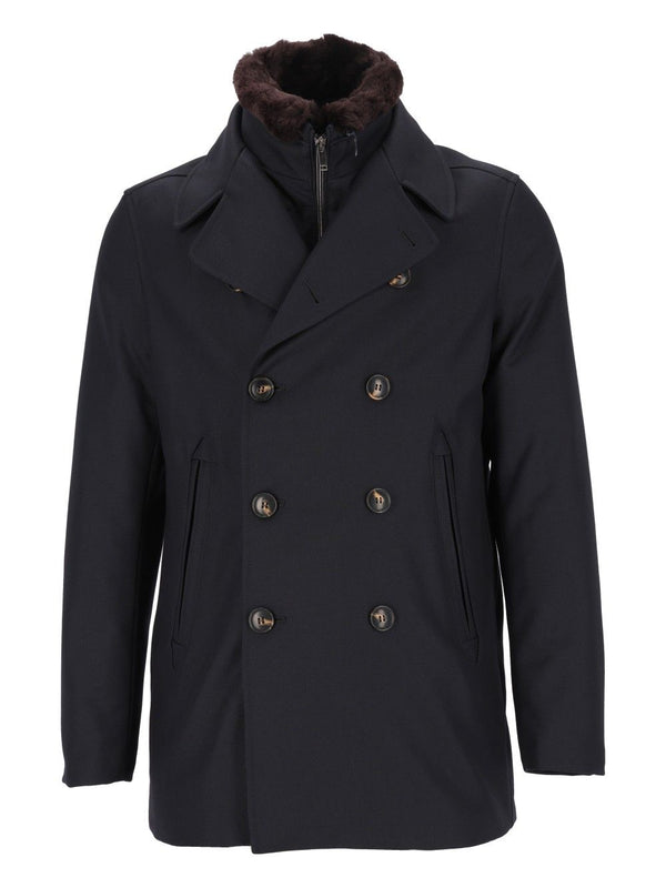 Giaccone D.Petto Con Davantino Collo Lapin Kevlar 55pl 45 Lana Jackets Blue