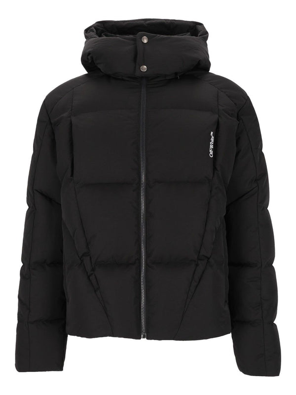 Bookish Nyl Twill Racing Puffer Coats Black