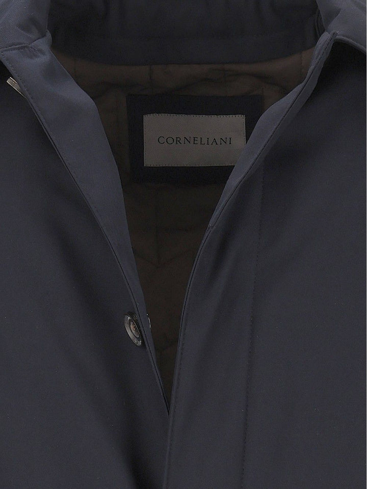 Corneliani Waterproof Car Coat Coats - Blue | 704733f0b69515d38b39e91c16573093061d5183